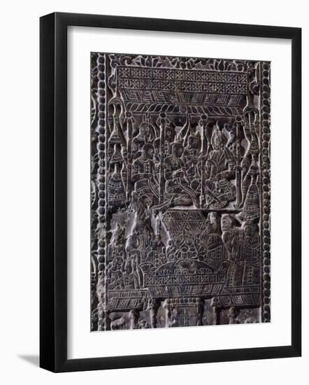 Sogdian Festival of the New Year, Funerary Stone, Pei Northern Ch'i Dynasty, 550-577 AD-null-Framed Photographic Print