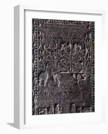 Sogdian Festival of the New Year, Funerary Stone, Pei Northern Ch'i Dynasty, 550-577 AD-null-Framed Photographic Print