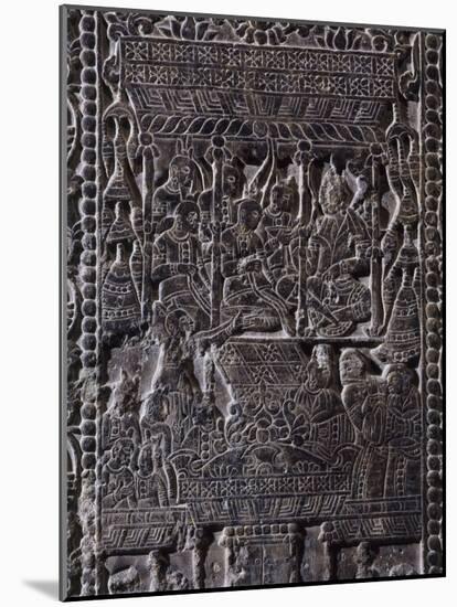 Sogdian Festival of the New Year, Funerary Stone, Pei Northern Ch'i Dynasty, 550-577 AD-null-Mounted Photographic Print