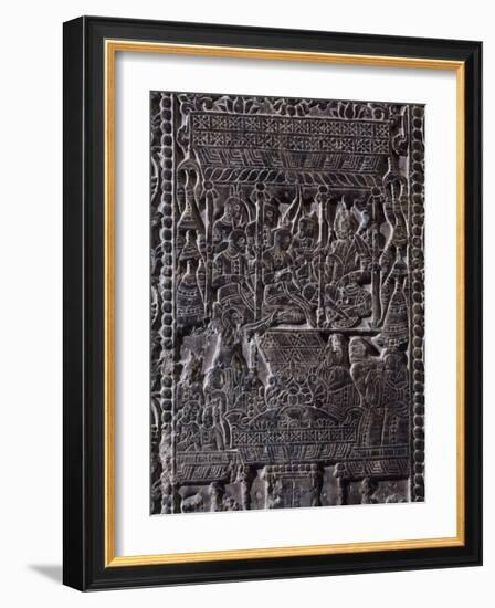 Sogdian Festival of the New Year, Funerary Stone, Pei Northern Ch'i Dynasty, 550-577 AD-null-Framed Photographic Print