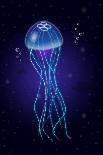 Jellyfish into the Blue-sognolucido-Art Print