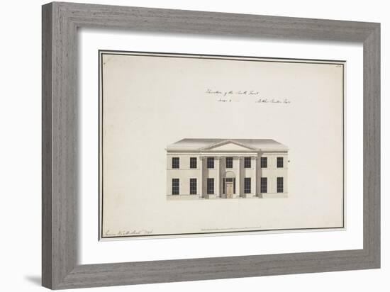 Soho House: Plan of the Ground Storey; Plan of the Bedchamber Storey; Elevation of the South…-James Wyatt-Framed Giclee Print