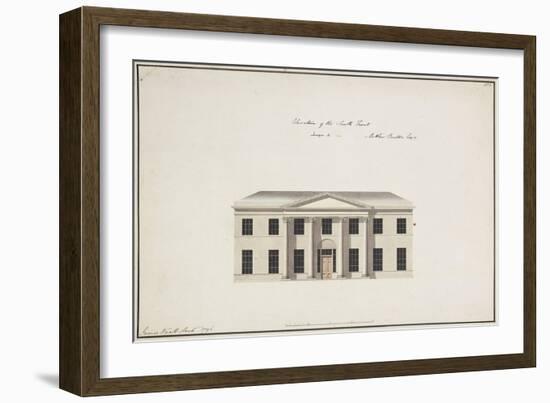 Soho House: Plan of the Ground Storey; Plan of the Bedchamber Storey; Elevation of the South…-James Wyatt-Framed Giclee Print