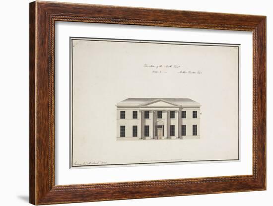 Soho House: Plan of the Ground Storey; Plan of the Bedchamber Storey; Elevation of the South…-James Wyatt-Framed Giclee Print