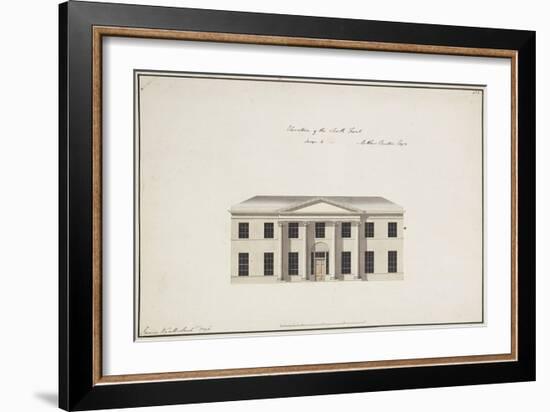 Soho House: Plan of the Ground Storey; Plan of the Bedchamber Storey; Elevation of the South…-James Wyatt-Framed Giclee Print