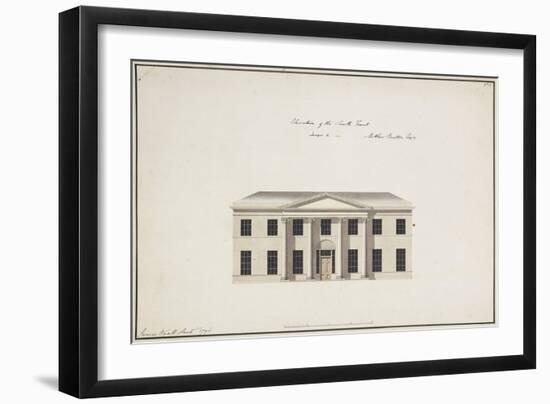 Soho House: Plan of the Ground Storey; Plan of the Bedchamber Storey; Elevation of the South…-James Wyatt-Framed Giclee Print