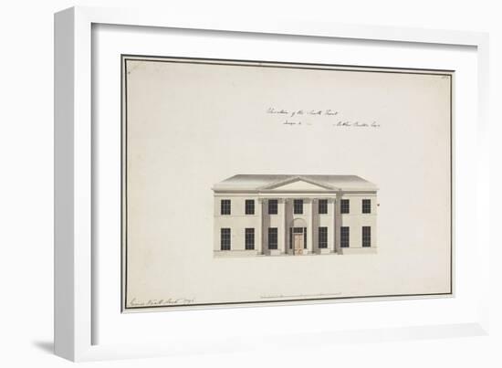 Soho House: Plan of the Ground Storey; Plan of the Bedchamber Storey; Elevation of the South…-James Wyatt-Framed Giclee Print