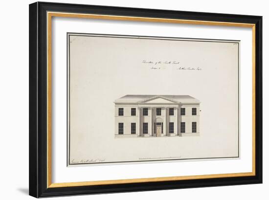 Soho House: Plan of the Ground Storey; Plan of the Bedchamber Storey; Elevation of the South…-James Wyatt-Framed Giclee Print