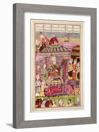 Sohrab Facing the Tent of the Persian Army Leaders-null-Framed Art Print