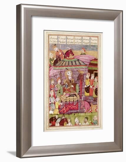 Sohrab Facing the Tent of the Persian Army Leaders-null-Framed Art Print