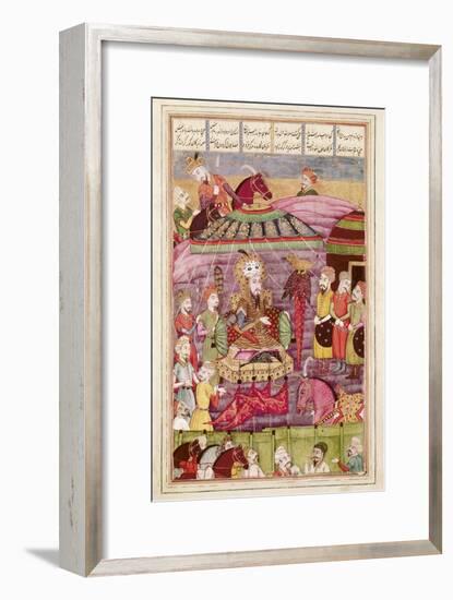 Sohrab Facing the Tent of the Persian Army Leaders-null-Framed Art Print