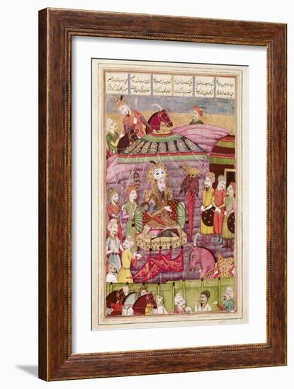 Sohrab Facing the Tent of the Persian Army Leaders-null-Framed Art Print