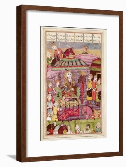 Sohrab Facing the Tent of the Persian Army Leaders-null-Framed Art Print