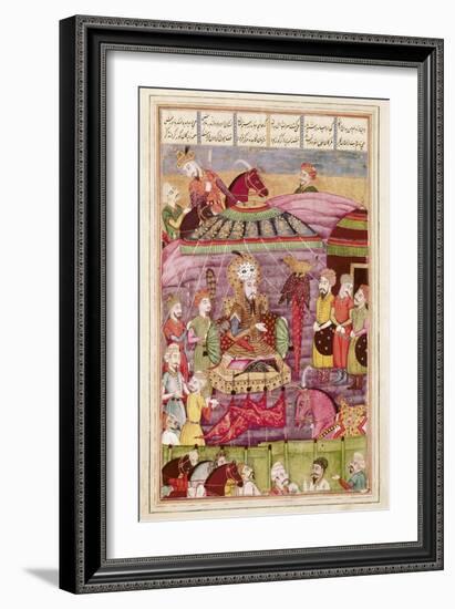 Sohrab Facing the Tent of the Persian Army Leaders-null-Framed Art Print