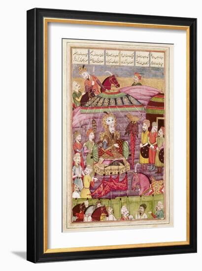 Sohrab Facing the Tent of the Persian Army Leaders-null-Framed Art Print