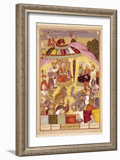 Sohrab Looks Carefully at Some of the Tents in the Camp-null-Framed Art Print