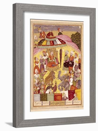 Sohrab Looks Carefully at Some of the Tents in the Camp-null-Framed Art Print