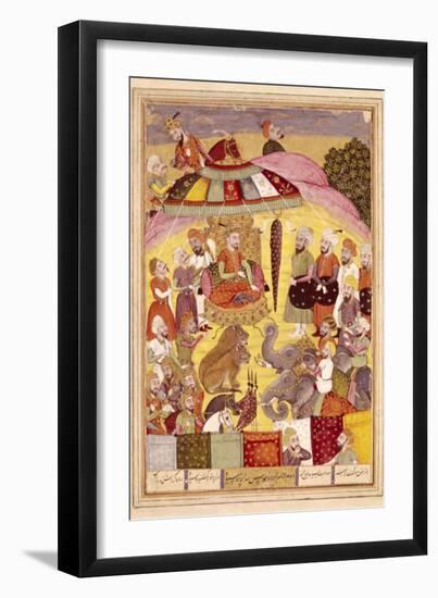 Sohrab Looks Carefully at Some of the Tents in the Camp-null-Framed Art Print