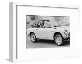Soichiro Honda Driving Honda Convertible, Tokyo, Japan, 1967-Takeyoshi Tanuma-Framed Photographic Print