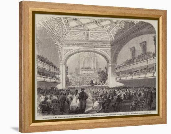 Soiree Given to Mr Bright in the Philharmonic Hall, Liverpool, by the Financial Reform Association-null-Framed Premier Image Canvas