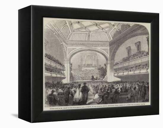 Soiree Given to Mr Bright in the Philharmonic Hall, Liverpool, by the Financial Reform Association-null-Framed Premier Image Canvas