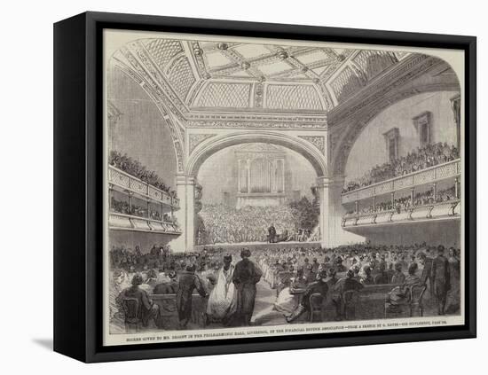 Soiree Given to Mr Bright in the Philharmonic Hall, Liverpool, by the Financial Reform Association-null-Framed Premier Image Canvas