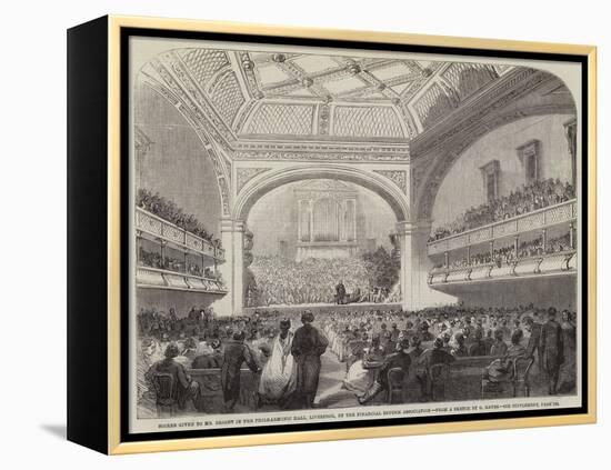 Soiree Given to Mr Bright in the Philharmonic Hall, Liverpool, by the Financial Reform Association-null-Framed Premier Image Canvas