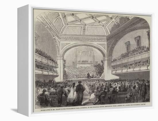 Soiree Given to Mr Bright in the Philharmonic Hall, Liverpool, by the Financial Reform Association-null-Framed Premier Image Canvas