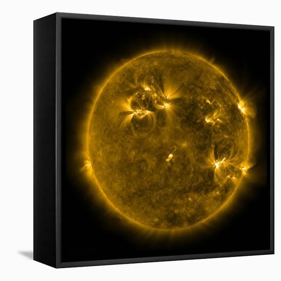 Solar Activity on the Sun-Stocktrek Images-Framed Premier Image Canvas