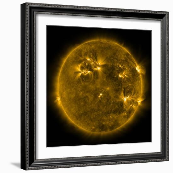 Solar Activity on the Sun-Stocktrek Images-Framed Photographic Print