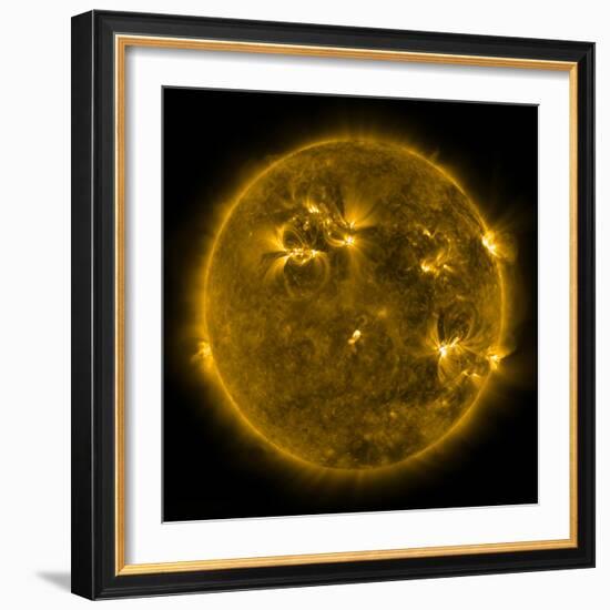 Solar Activity on the Sun-Stocktrek Images-Framed Photographic Print