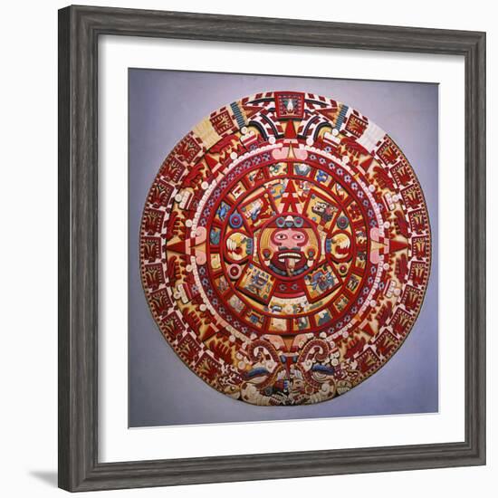 Solar Calendar, Aztec, Mexica Culture (Reconstruction)-null-Framed Photographic Print