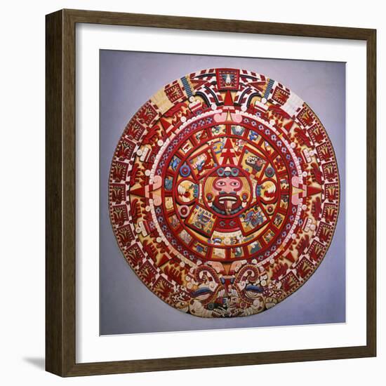 Solar Calendar, Aztec, Mexica Culture (Reconstruction)-null-Framed Photographic Print