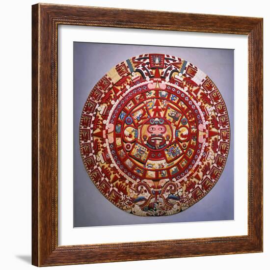 Solar Calendar, Aztec, Mexica Culture (Reconstruction)-null-Framed Photographic Print