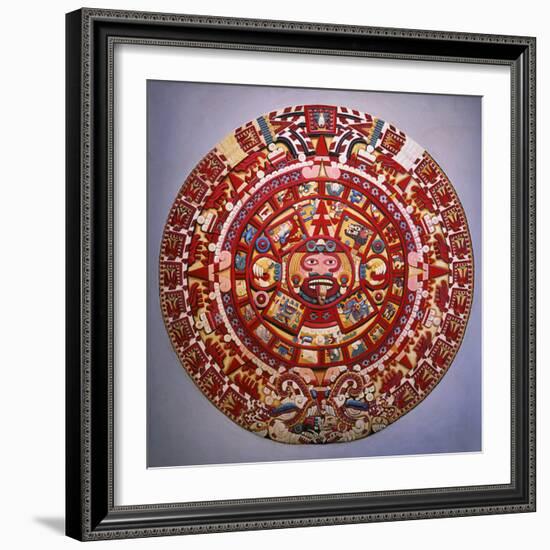 Solar Calendar, Aztec, Mexica Culture (Reconstruction)-null-Framed Photographic Print