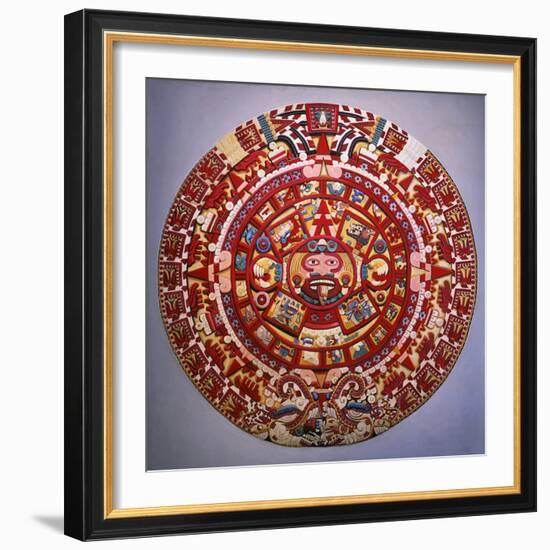 Solar Calendar, Aztec, Mexica Culture (Reconstruction)-null-Framed Photographic Print