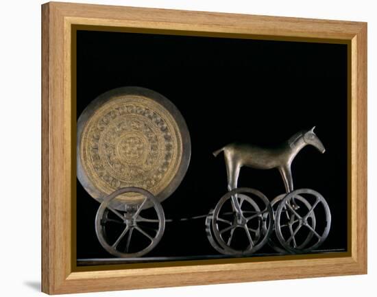 Solar Disk with Chariot and Horse Replica, Bronze Age, Germany-Kenneth Garrett-Framed Premier Image Canvas