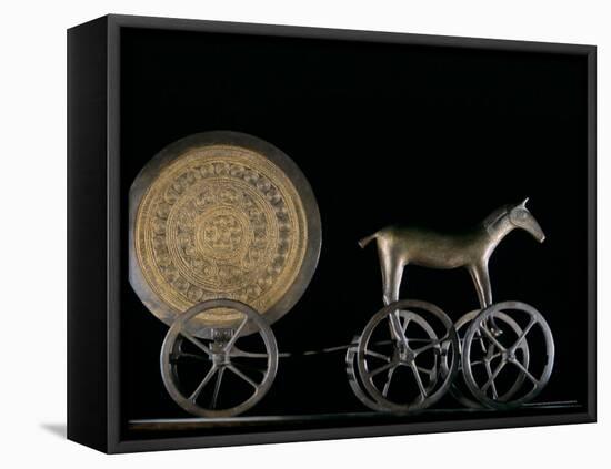 Solar Disk with Chariot and Horse Replica, Bronze Age, Germany-Kenneth Garrett-Framed Premier Image Canvas