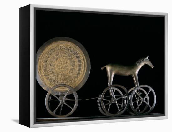 Solar Disk with Chariot and Horse Replica, Bronze Age, Germany-Kenneth Garrett-Framed Premier Image Canvas