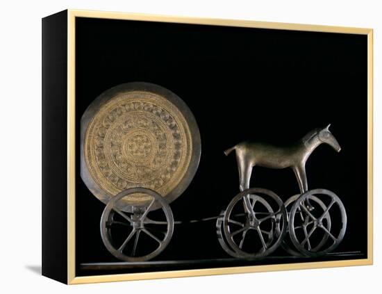 Solar Disk with Chariot and Horse Replica, Bronze Age, Germany-Kenneth Garrett-Framed Premier Image Canvas