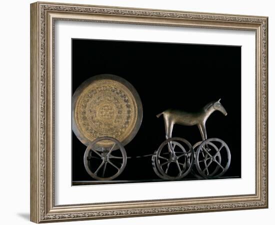 Solar Disk with Chariot and Horse Replica, Bronze Age, Germany-Kenneth Garrett-Framed Photographic Print