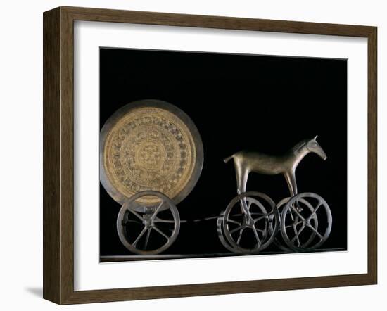 Solar Disk with Chariot and Horse Replica, Bronze Age, Germany-Kenneth Garrett-Framed Photographic Print