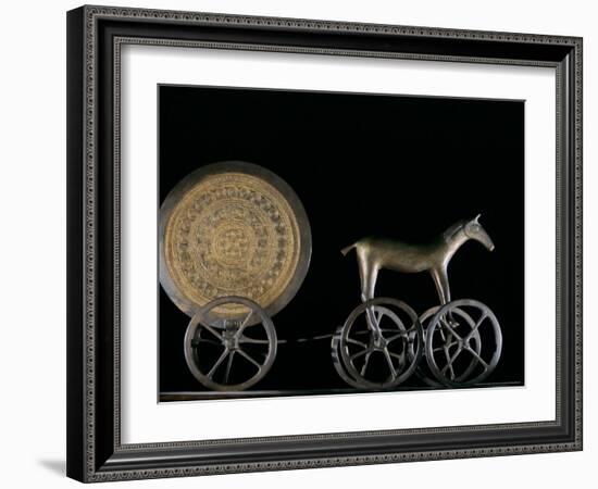 Solar Disk with Chariot and Horse Replica, Bronze Age, Germany-Kenneth Garrett-Framed Photographic Print