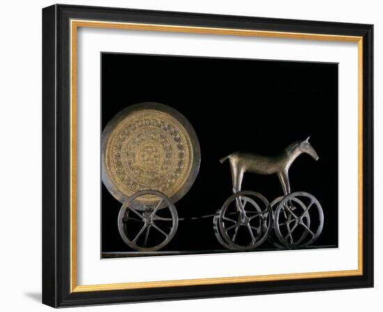 Solar Disk with Chariot and Horse Replica, Bronze Age, Germany-Kenneth Garrett-Framed Photographic Print