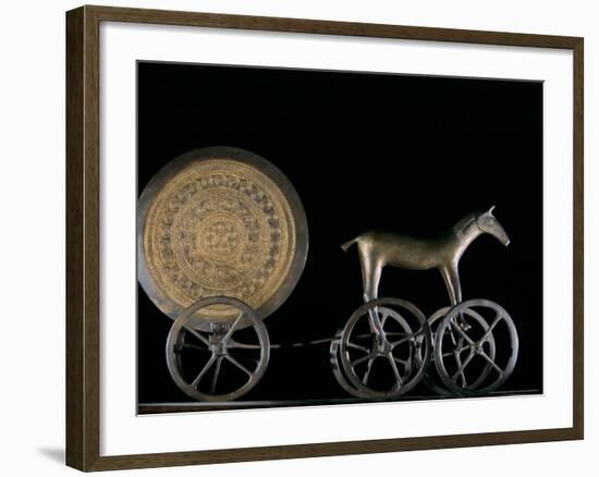 Solar Disk with Chariot and Horse Replica, Bronze Age, Germany-Kenneth Garrett-Framed Photographic Print