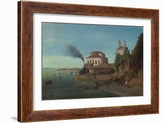 Solar Do Unhao, with the Church of N. S. De Conceicao Da Praia, Salvador Da Bahia-Francois Rene Moreaux-Framed Giclee Print