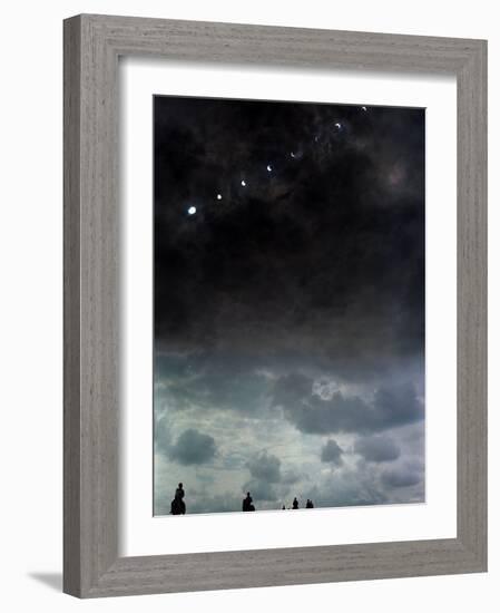 Solar Eclipse at Lambourn, August 1999-null-Framed Photographic Print