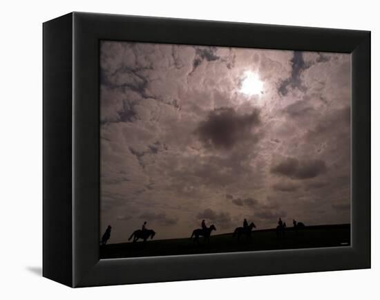 Solar Eclipse, August Lambourn 1999-null-Framed Premier Image Canvas