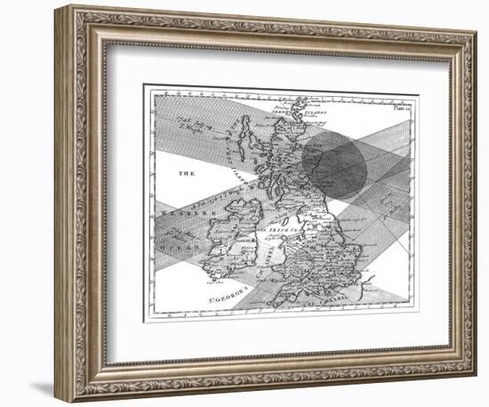 Solar Eclipse Paths-Science, Industry and Business Library-Framed Photographic Print