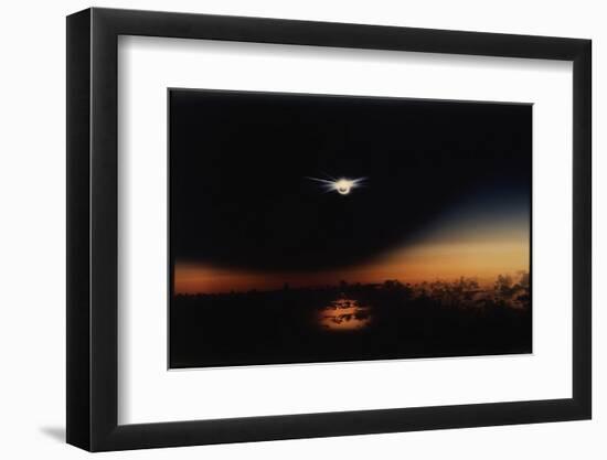 Solar Eclipse Seen from a Plane-Corbis-Framed Photographic Print